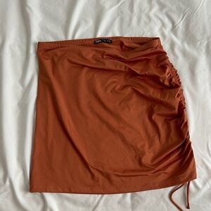 Zara Terracotta Mini Skirt